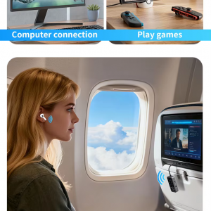 M3 Bluetooth 5.4 AUX transmitter autóhoz, TV-hez és vezeték nélküli fejhallgatóhoz-18