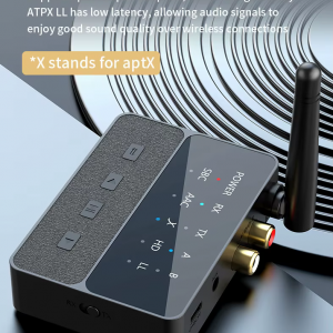 D600 alacsony késleltetésű 2 az 1-ben Bluetooth 5.3 AUX adapter vevő és adó párosítással-6