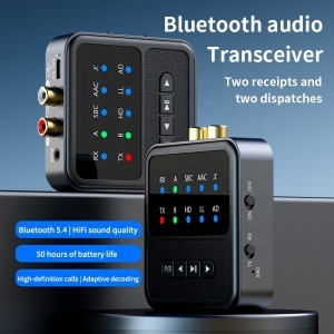BT200 Bluetooth 5.4 audio adapter 2 fejhallgatóhoz – 2 az 1-ben transmitter és receiver-13