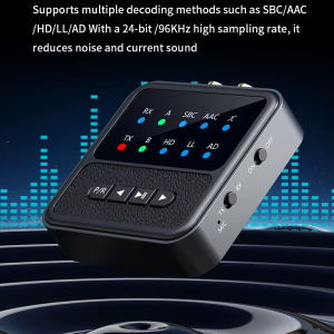 BT200 Bluetooth 5.4 audio adapter 2 fejhallgatóhoz – 2 az 1-ben transmitter és receiver-10