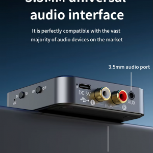 BT200 Bluetooth 5.4 audio adapter 2 fejhallgatóhoz – 2 az 1-ben transmitter és receiver-20