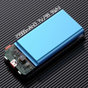 Dudao K15Max 30000mAh PD 22,5 W külső akkumulátor beépített USB-C és Lightning kábelekkel - fehér-2