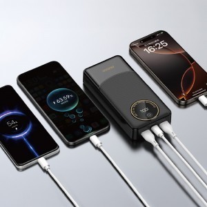 Dudao K12Pro Power Bank 22.5W PD 20000mAh USB-A, USB-C - Fekete-4