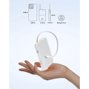 Powerbank Baseus EnerFill Bipow2 Pro, 10000mAh, 22.5W, QC + PD, Fehér E0027601-2