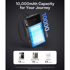 Powerbank Baseus EnerFill Bipow2 Pro, 10000mAh, 22.5W, QC + PD, Fekete E0027600-5