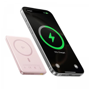 Powerbank Baseus PicoGo AM41, 10000mAh, 27W, PD + FQI, Pink E0027202 Magsafe-2