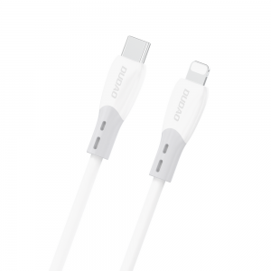 Dudao L25SX 30W USB-C - Lightning Kábel Puha Szilikon Fonattal 2m - Fehér