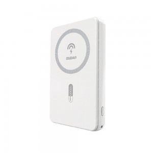 Dudao K14S Mágneses Power Bank 20W 5000mAh 1x USB-A 1x USB-C - Fehér