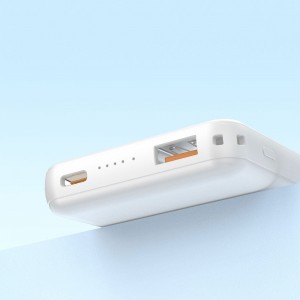 Dudao K14S Mágneses Power Bank 20W 5000mAh 1x USB-A 1x USB-C - Fehér-5