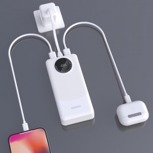Dudao K12Pro Power Bank 22.5W PD 20000mAh USB-A, USB-C - Fehér-1