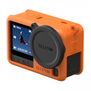 Telesin szilikon védőtok DJI Osmo Action 6-hoz (narancssárga) tok-1