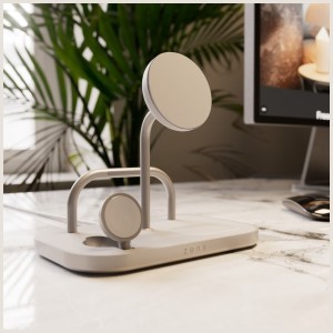 Zens 4 az 1-ben Qi 2.0 60 W USB-C mágneses indukciós töltő ezüst-4