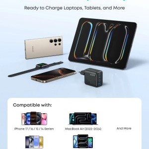 Anker Zolo fali töltő, 70W, 3.5A, 1 x USB-A - 3 x USB-C, Fekete A121CG11-1