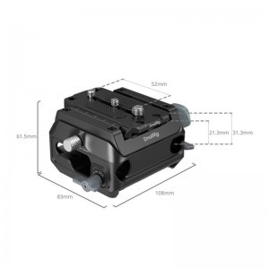 Smallrig 5366 Manfrotto-Type Mount Plate Kit with 15mm Dual Rod Clamp-1