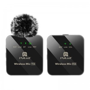 Vezeték nélküli hordozható mikrofon PULUZ 1 TX + 1 RX (PU3153B)-1