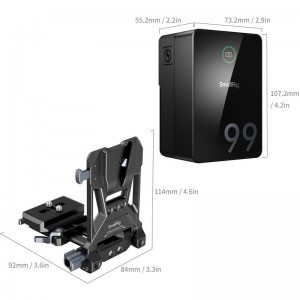 Smallrig 5046 VB99 Pro Mini V-Mount akkumulátor szett töltővel-4