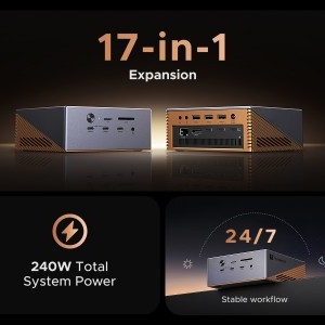 Thunderbolt Hub UGREEN U716, 17in1, Szürke-5