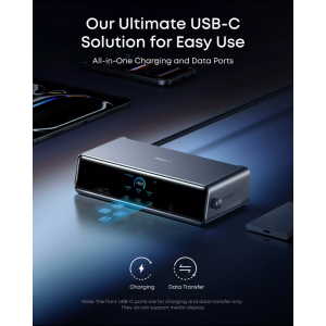 Anker Prime Hub, 3 x USB-A - 4 x USB-C - 1 x DisplayPort - 2 x HDMI - 1 x Jack 3.5mm - 1 x RJ45 - 1 x SD - 1 x microSD, Szürke A83B33A1-7