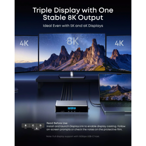 Anker Prime Hub, 3 x USB-A - 4 x USB-C - 1 x DisplayPort - 2 x HDMI - 1 x Jack 3.5mm - 1 x RJ45 - 1 x SD - 1 x microSD, Szürke A83B33A1-3