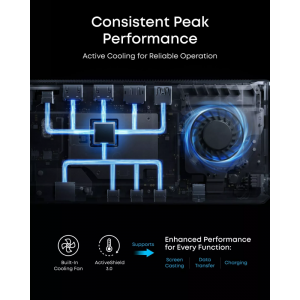 Anker Prime Hub, 3 x USB-A - 4 x USB-C - 1 x DisplayPort - 2 x HDMI - 1 x Jack 3.5mm - 1 x RJ45 - 1 x SD - 1 x microSD, Szürke A83B33A1-4