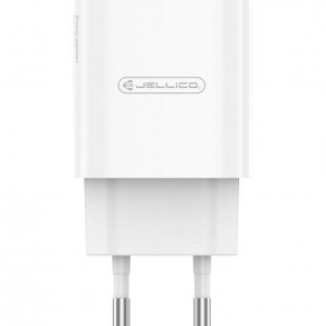 JELLICO fali töltő WJ-C60 PD 20W 1xUSB-C + 1xUSB QC3.0 + USB-C - USB-C kábel Fehér-3