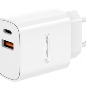 JELLICO fali töltő WJ-C60 PD 20W 1xUSB-C + 1xUSB QC3.0 + USB-C - USB-C kábel Fehér-2