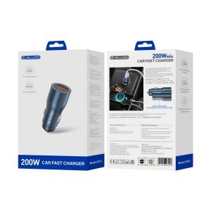 JELLICO autós töltő HX12 PD 30W 1xUSB-C + 1xUSB QC3.0 fekete
