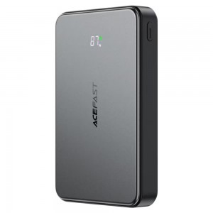 Acefast - Mágneses Vezeték Nélküli Powerbank (M31) - Type-C Kábellel, MagSafe, Gyors Töltés, 2xUSB-C, LED, 10000mAh, 22.5W - Fekete-4