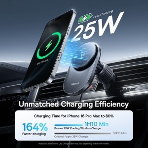 Vezeték nélküli autós töltő Baseus PrimeTrip VC2 Pro, 25W, 1.67A, Fekete C0013N00-5