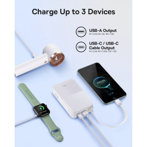 Powerbank Baseus EnerFill Bipow2 Pro, 20000mAh, 22.5W, QC + PD, Fehér E0027700-4
