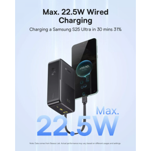 Powerbank Baseus EnerFill Bipow2 Pro, 30000mAh, 22.5W, QC + PD, Fekete E0028100-3
