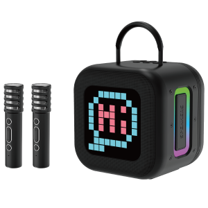 Blavec Hordozható Bluetooth Hangszóró WS-09 Karaoke Szórakozás - 10W két mikrofonnal és kijelzővel (WS09-2MB) fekete