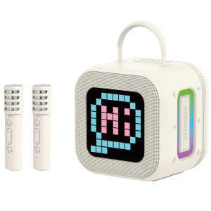 Blavec Hordozható Bluetooth Hangszóró WS-09 Karaoke Fun - 10W két mikrofonnal és kijelzővel (WS09-2MBE) bézs