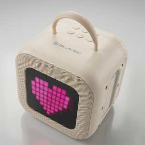 Blavec Hordozható Bluetooth Hangszóró WS-09 Karaoke Fun - 10W két mikrofonnal és kijelzővel (WS09-2MBE) bézs-3