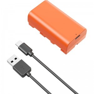 Smallrig NP-F550 4971 USB-C-n tölthető kamera akkumulátor, narancssárga-4