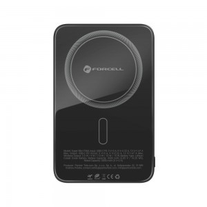 FORCELL F-ENERGY F5K8 Szuper Vékony powerbank MagSafe-kompatibilis PD3.0 QC4.0 15W 5000 mAh fekete-4