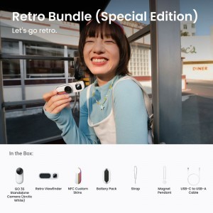 Insta360 GO 3S Retro Bundle Special Edition 128 GB akciókamera (Fehér)-6