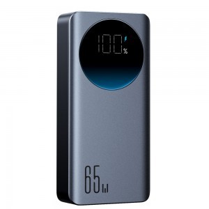 Joyroom JR-PBF05 Pro 30000mAh 65W Powerbank digitális kijelzővel, 2x USB-C, 1x USB-A - Fekete