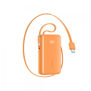 Joyroom JR-PR2L 35W 10000mAh Powerbank beépített USB-C kábelekkel - Narancssárga