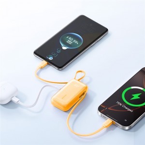 Joyroom JR-PR2L 35W 10000mAh Powerbank beépített USB-C kábelekkel - Narancssárga-2
