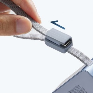 Ugreen PB584 10000 mAh Power Bank, USB + USB-C, 33 W, beépített kábellel (szürke)-5