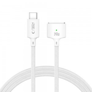 Tech-Protect MMC01 Ultraboost mágneses MacBook kábel USB-C - MagSafe 3 140W 200cm fehér