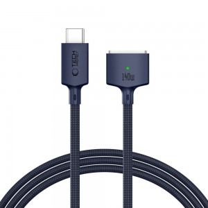 Tech-Protect MMC01 Ultraboost mágneses MacBook kábel USB-C - MagSafe 3 140W 200cm éjkék