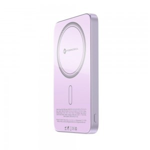 Forcell F-Energy SuperSlim F5K8 QC4.0 PD3.0 15W 5000 mAh lila MagSafe-kompatibilis powerbank-8