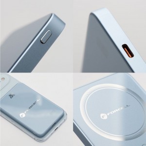 Kék Forcell F-Energy SuperSlim F5K8 MagSafe-kompatibilis powerbank QC4.0 PD3.0 15 W 5000 mAh-2