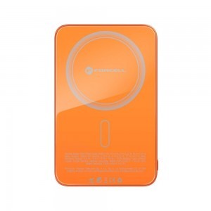 Narancssárga Forcell F-Energy SuperSlim F5K8 MagSafe-kompatibilis powerbank QC4.0 PD3.0 15W 5000 mAh-11