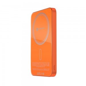 Narancssárga Forcell F-Energy SuperSlim F5K8 MagSafe-kompatibilis powerbank QC4.0 PD3.0 15W 5000 mAh-8