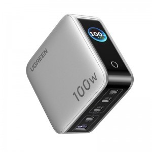 Fali töltő UGREEN X773 (65620B), 100W, 1 x USB-A - 4 x USB-C, Szürke