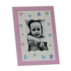Fotoplus babás fém képkeret 14x19cm rózsaszín