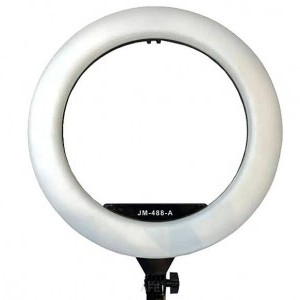 45cm G-488 fekete LED körfény, körlámpa, ringlight állvánnyal